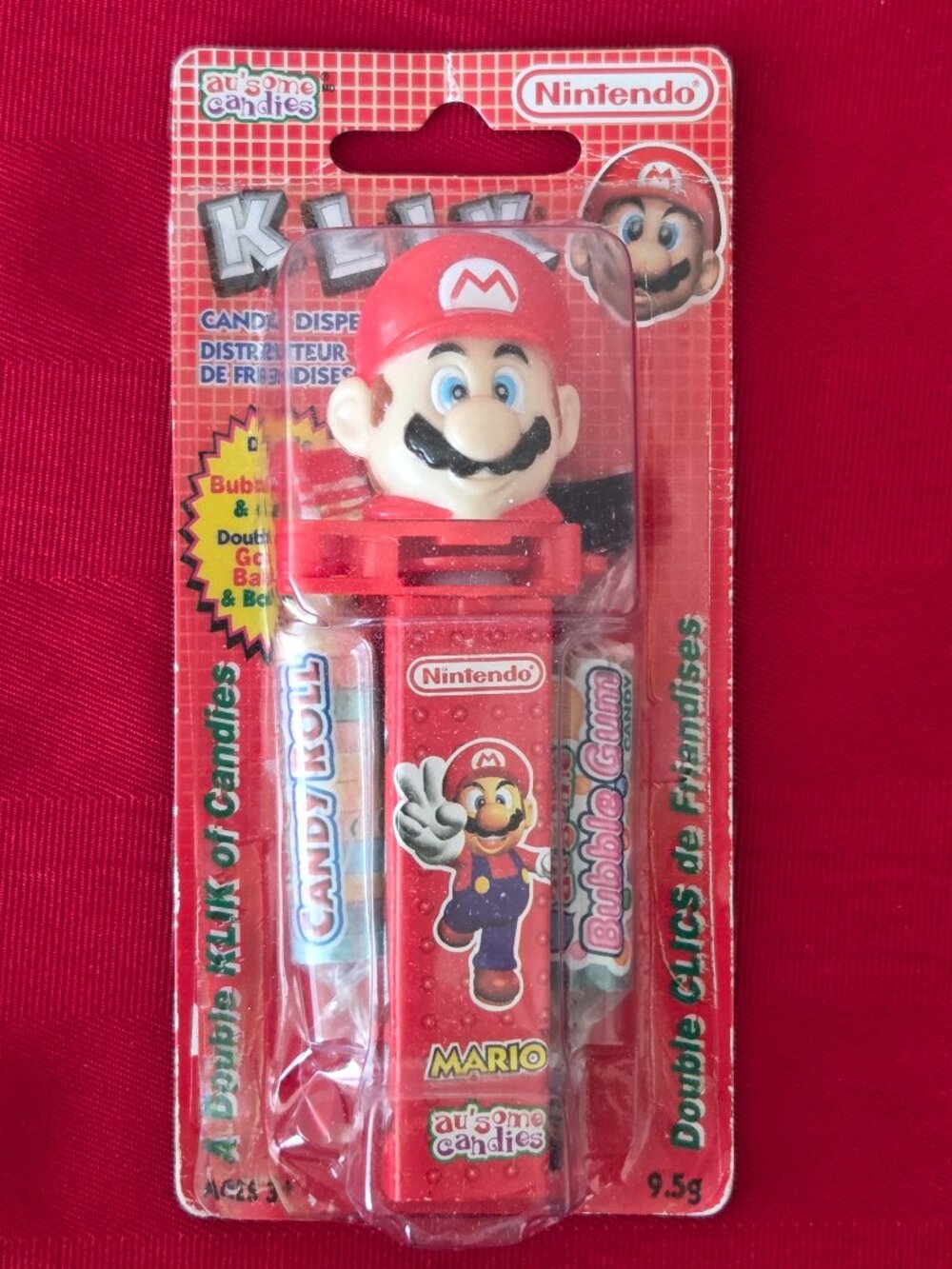 2006 NINTENDO, MARIO, KLIK CANDY DISPENSER, MINT IN THE PACKAGE!!!